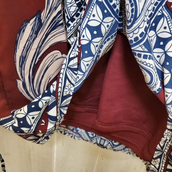 BOHO Mixed Print Sheath Dress w/ Sleeves Size Med - EUC! - Picture 9 of 12